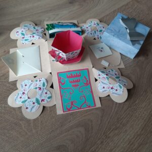 Explosion Box “Tea Time” – Écrin en papier pour carte cadeau ou abonnement détente
